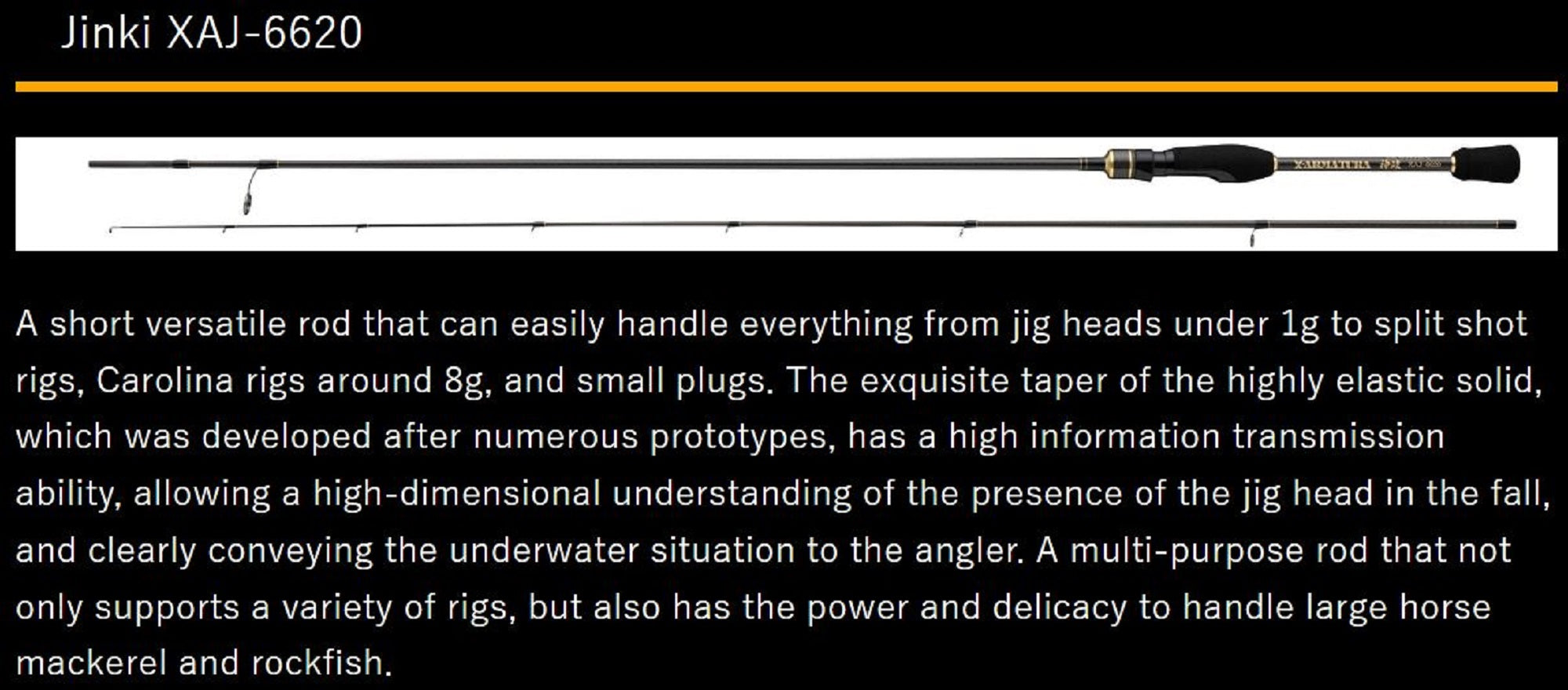 Le Game Rod Spinning X-Armatura XAJ-6620 Light Game Jinki (8136)